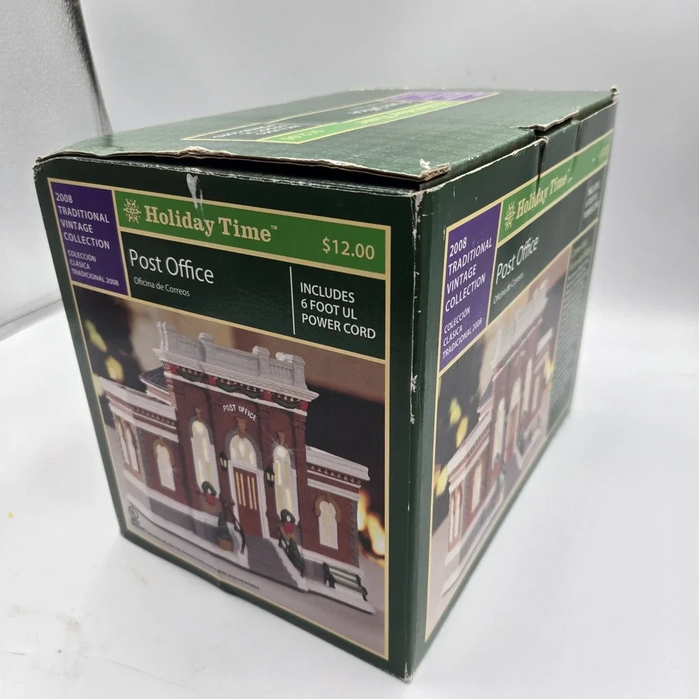 Holiday Time 2008 Traditional‎ Vintage Collection Post Office 6 FT Cord Light Up